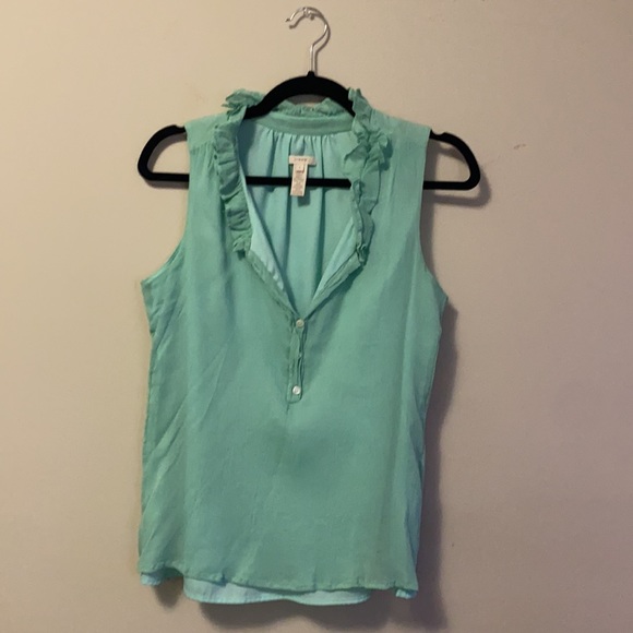 J.crew | turquoise top | size 6 - Picture 2 of 4